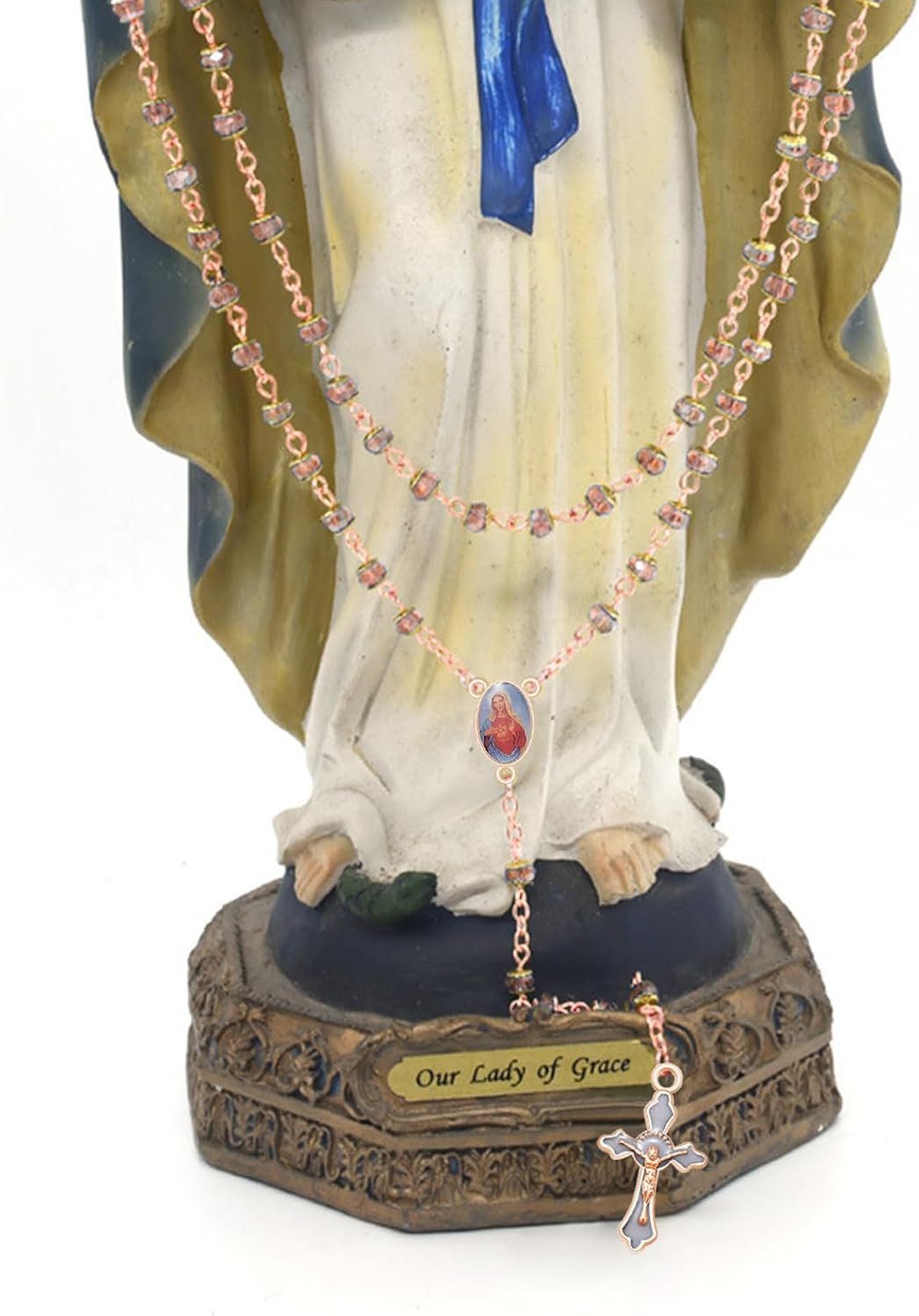 60Pcs/30Set Rosary Making Kits Supplies Religion Cross and Center Medal Charms Alloy Picture Jesus Enamel Pendant for Diy Prayer Necklace Jewelry - Image 4