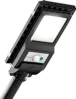 Luminária Refletor Solar Holofote Poste S500 Potente LED 12h Luz | 2 Anos Garantia Oversun