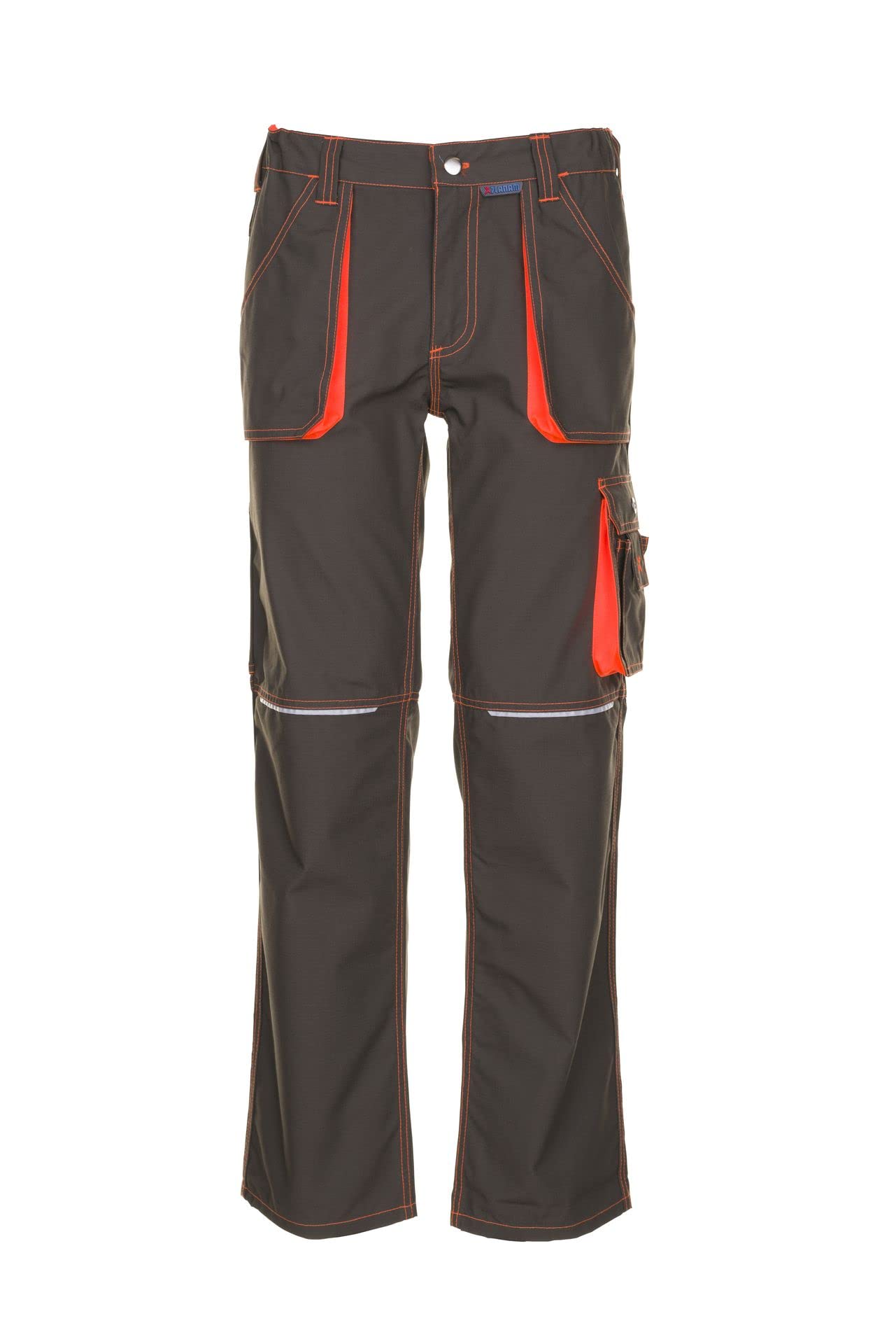 Planam 6222058 Size 58 "Basalt Neon" Trousers - Olive/Orange