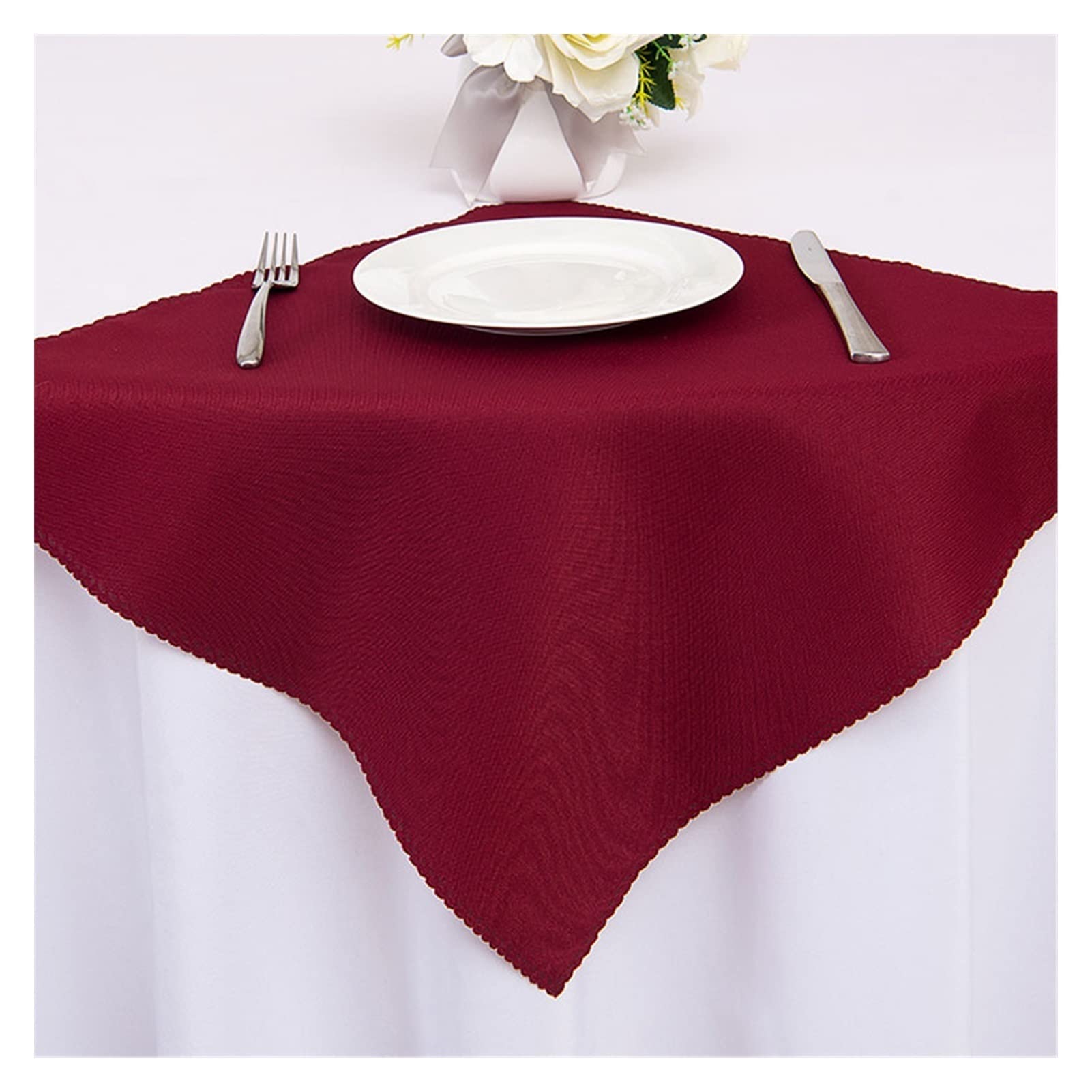 Servilletas textiles de poliéster premium de 48cm cuadradas, acabado resistente para restaurante