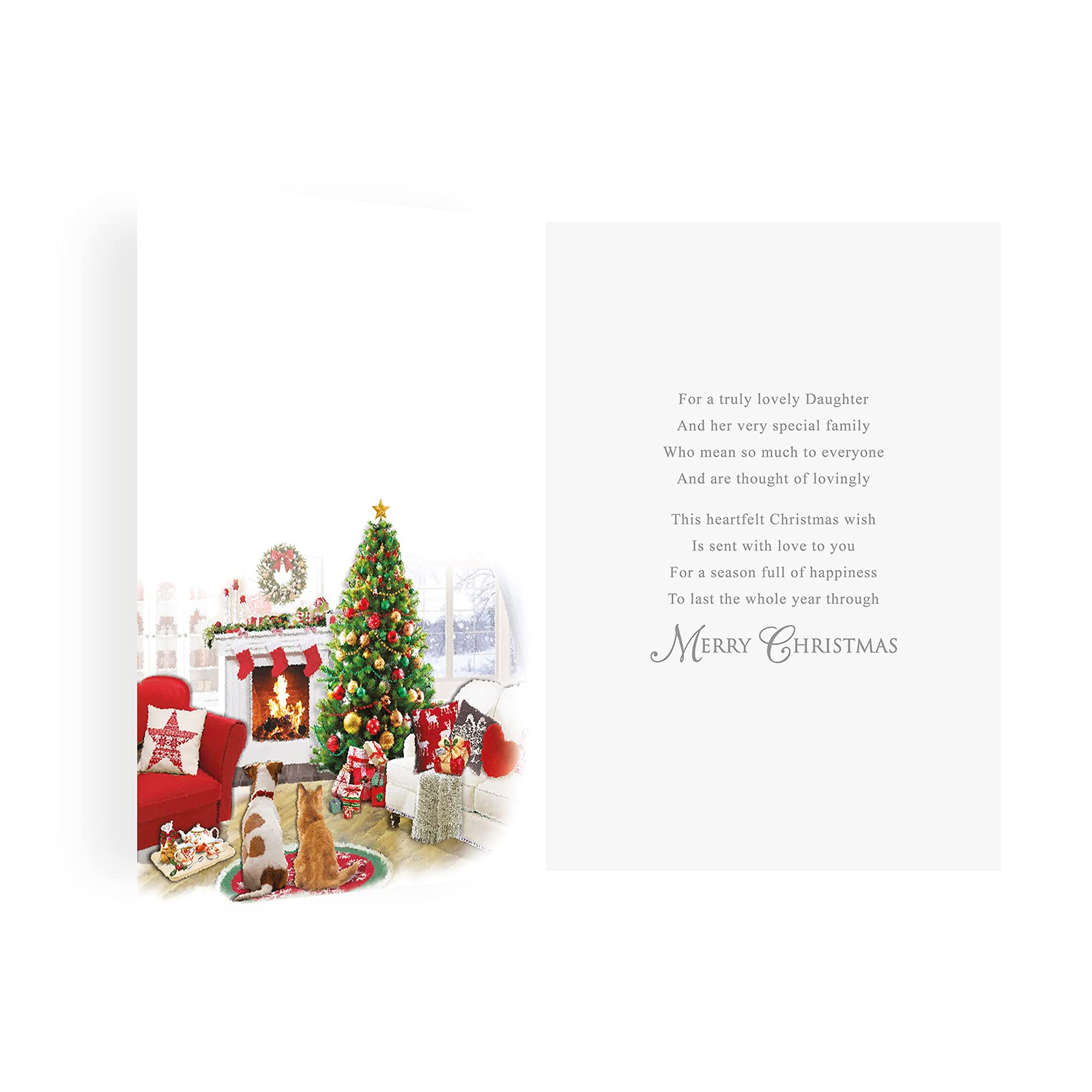 Piccadilly Greetings Classic Christmas Card Couple Brother & Family - View #3