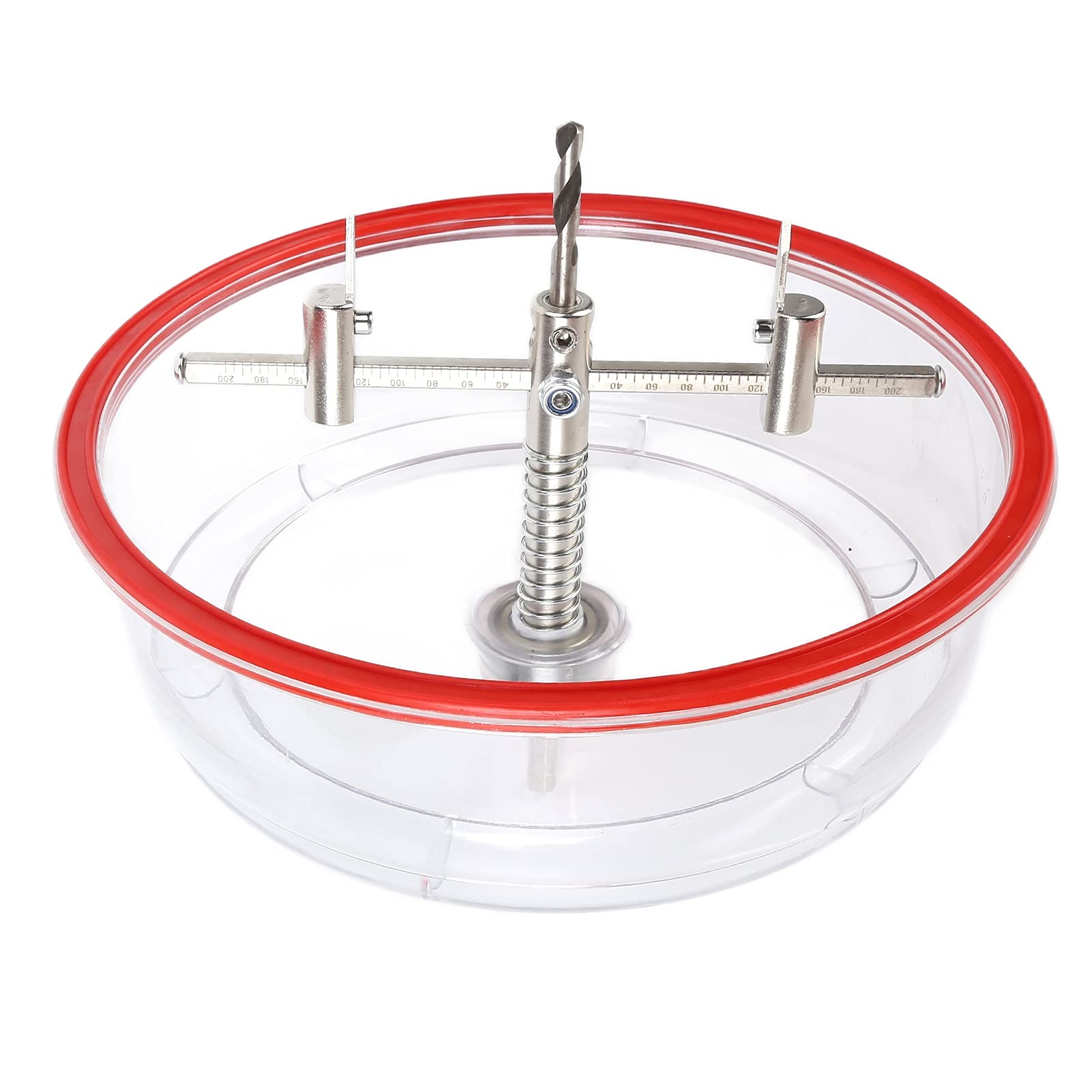 aqxreight Set di Frese a Tazza Regolabili da 40 Mm 200 Mm con Copertura in ABS, Kit di Utensili per Trapano a Tazza per Compensato, Cartongesso, Impiallacciatura, Pannello di Cemento, Ardesia,