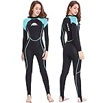 XUKER Wetsuit Women, 2mm Neoprene Long Sleeve Full Body Back Zip Wet Suit in Cold Water for Diving Surfing Snorkeling Kayaking Swimming Scuba Water Sports