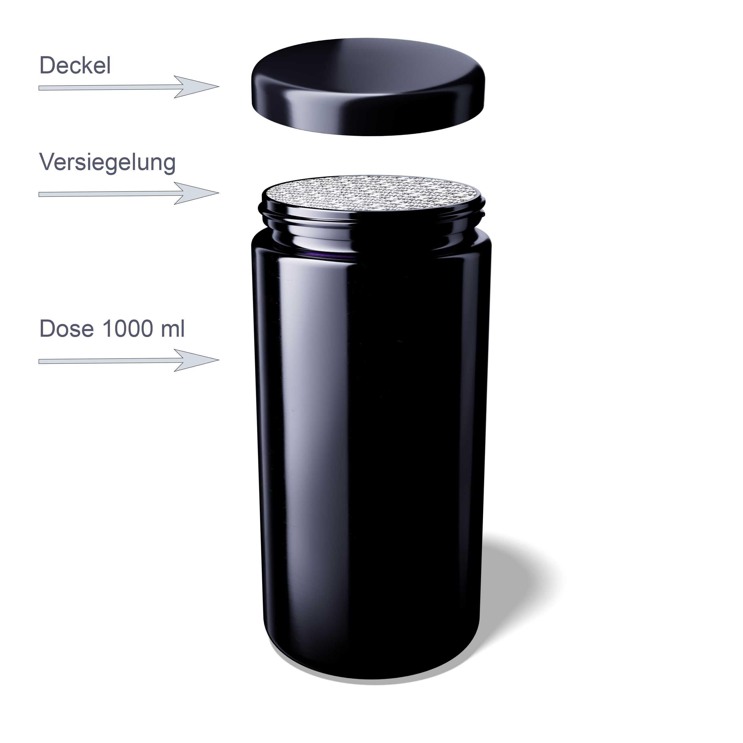 ANCEVIA MIRON Saturn 250ml Barattolo a Bocca Larga - SM140009-204 incl. Coperchio e Sigillo - EGA35A1A001-200 Vetro UV, Ermetico, Inodore, Contenitore per Conservazione, Protezione UV