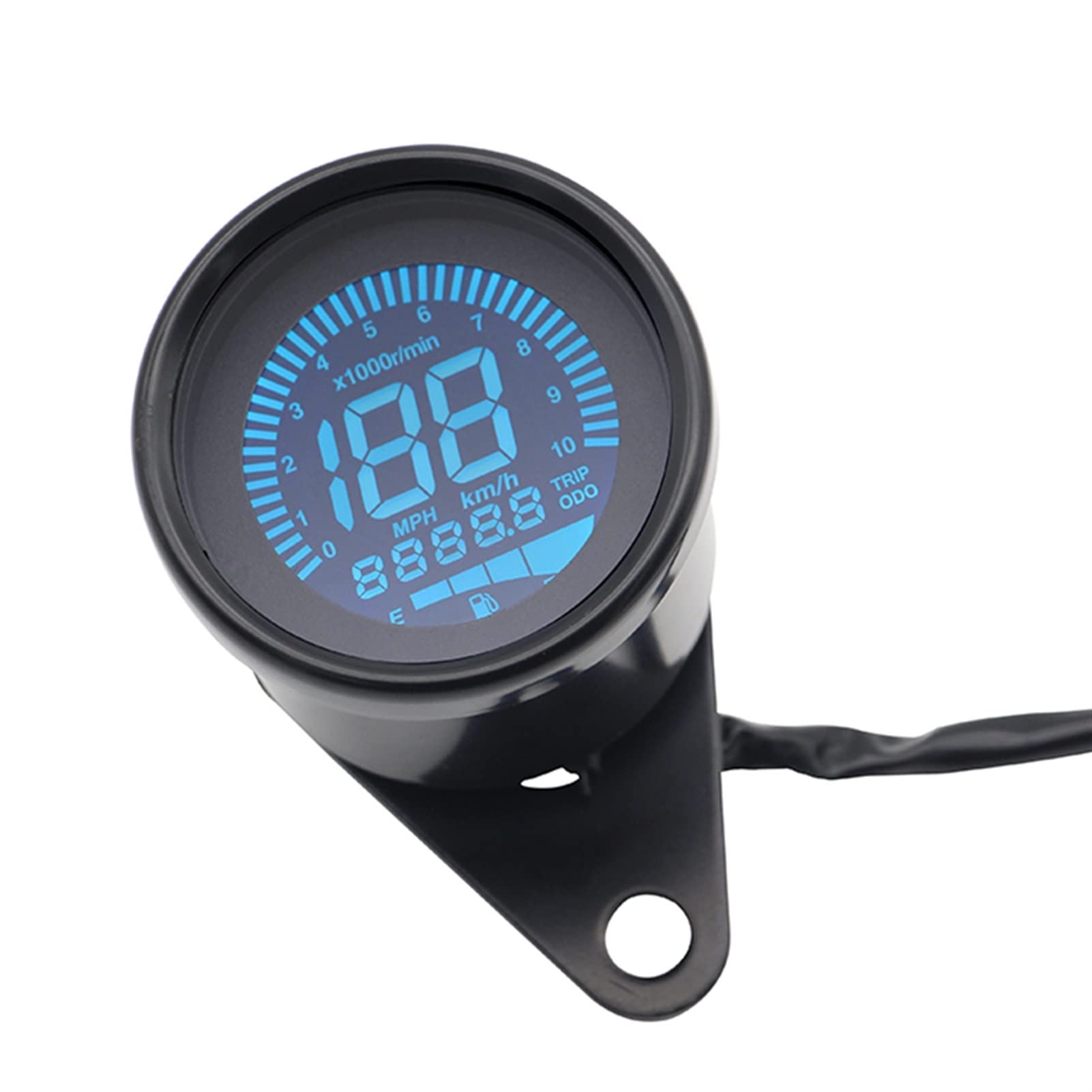 Tachimetro digitale LCD durevole for motocicletta, contachilometri retroilluminato a 7 colori, misuratore universale del livello dell'olio Misuratore per motociclette