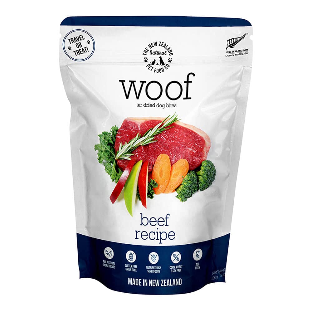 Woof Beef Air Dried 3.5oz, Brown