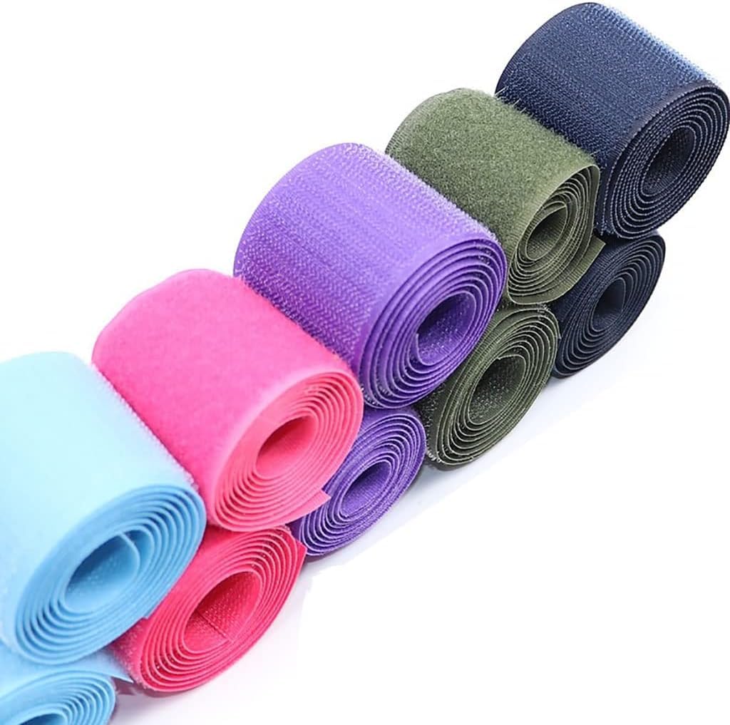 BOMEI PACK Sticky Double Side Hook Loop Tape No Residue For Cloth
