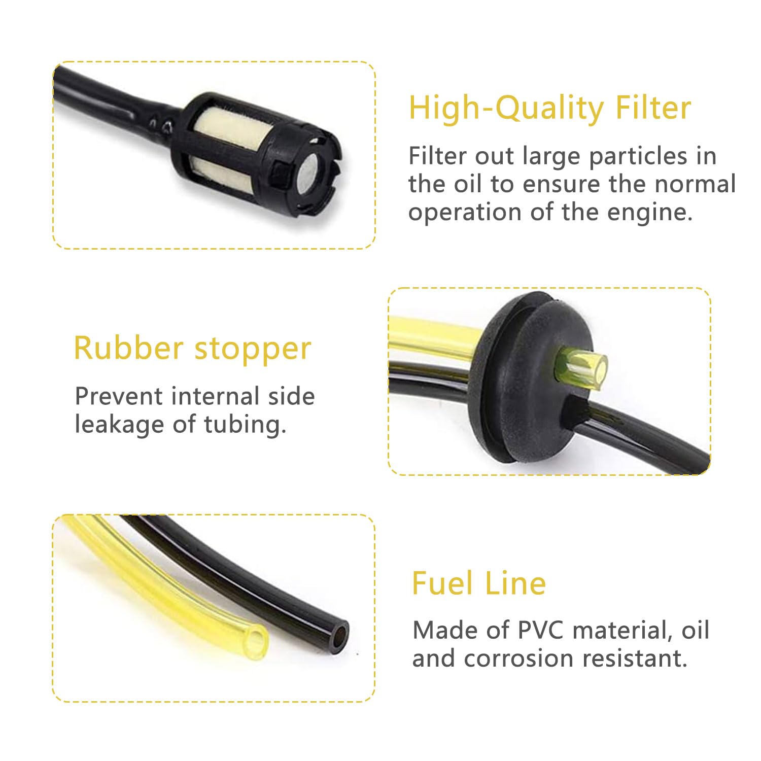 Benzinschlauch Dichtungsset - 9-tlg. Für Motorsense Und Gartengeräte