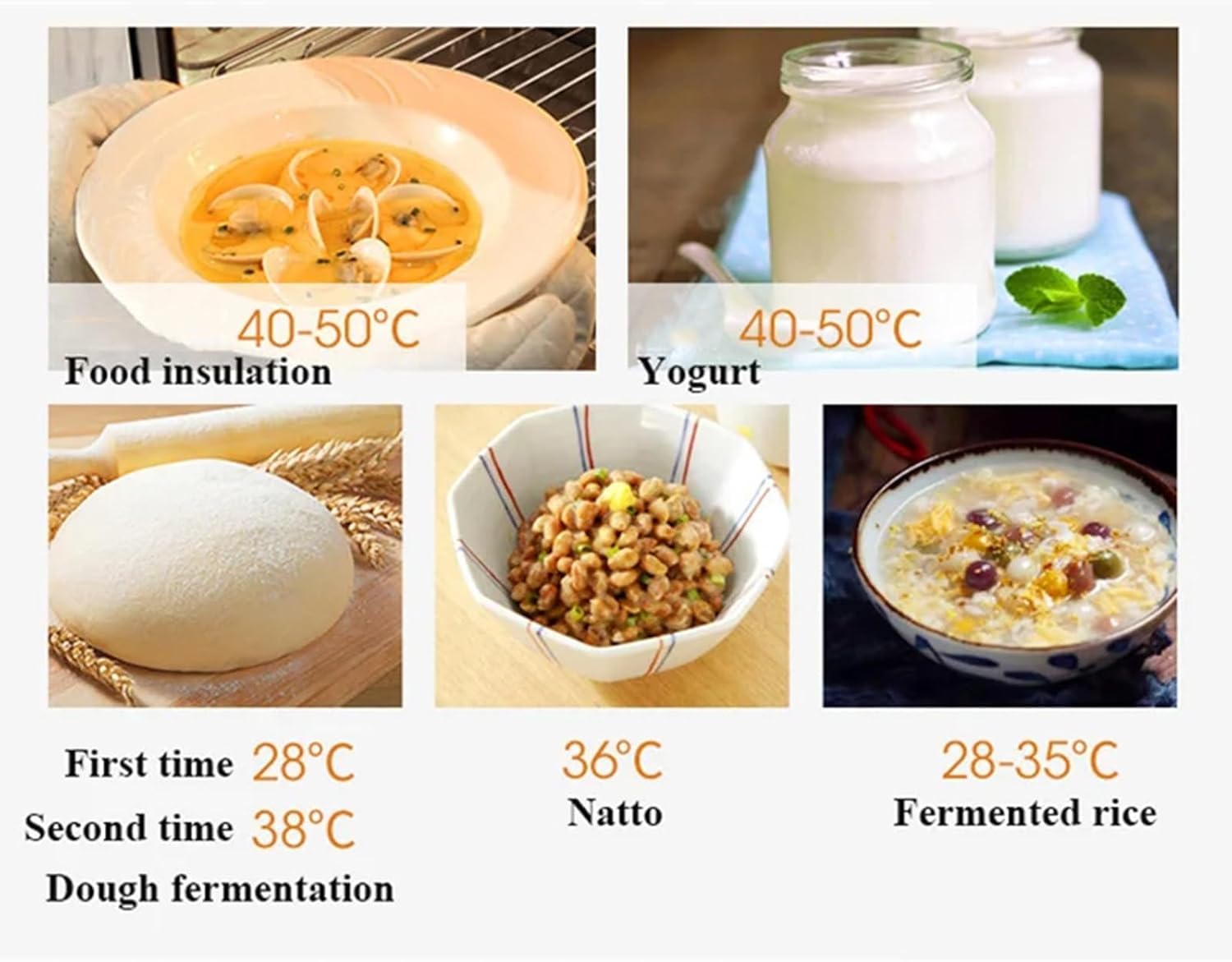 40 Litri di Pasta elettrica, Macchina per Il Pane per Yogurt da Cucina, con umidità e Controllo della Temperatura, Famiglia ad Alta efficienza, per preparare Pane, Yogurt, Vino di Riso, natt