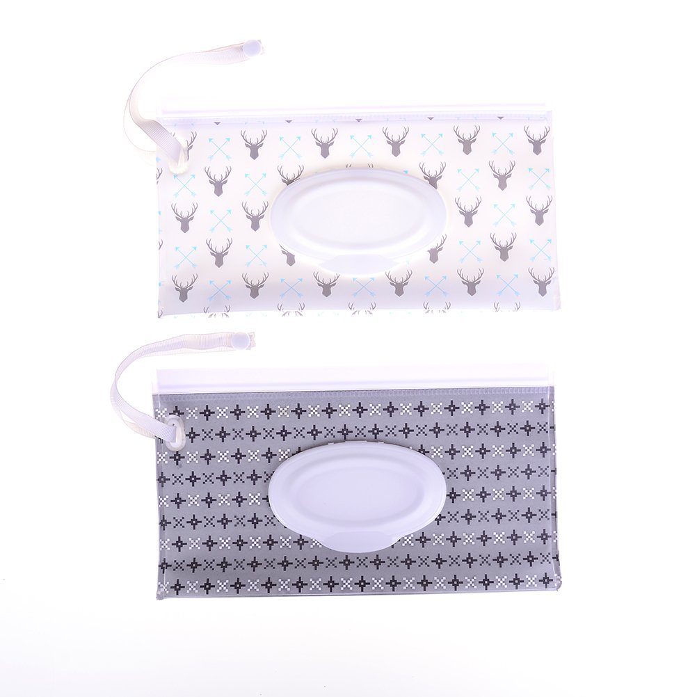 Sacs à Lingettes Humides Réutilisables - Lot De 6, étanches, Avec Anneau De Suspension, Pour Poussette Et Voyage