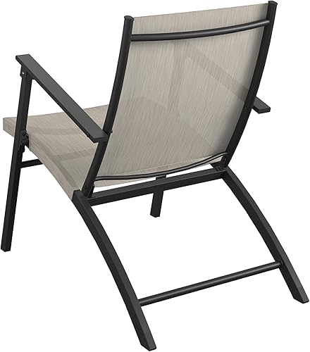 Miniatura 7 de COSCO Juego de charla plegable de 5 piezas, tamaño único, negrobeige