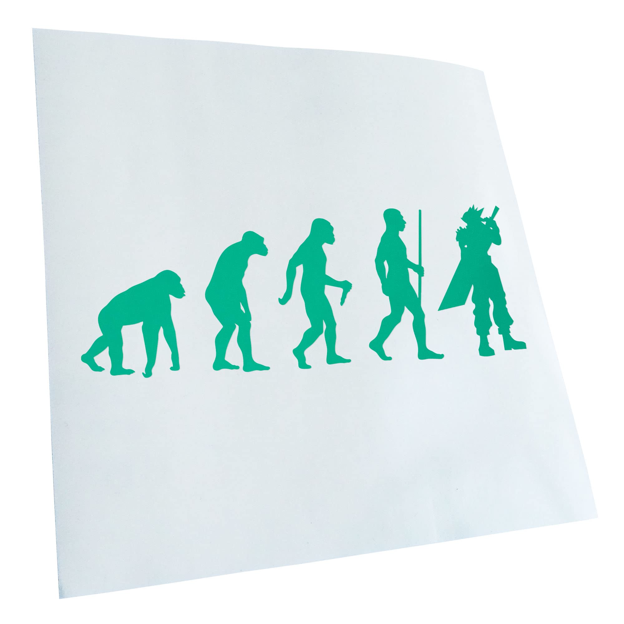 Kiwistar - Car Sticker - RPG Hero Fantasy Evolution - Turquoise - Decals for Tuning, Vehicle, Truck, Bicyle, SUV, Laptop