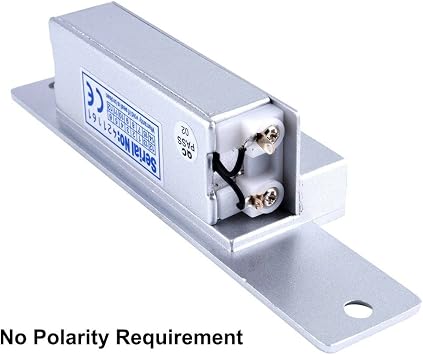 UHPPOTE Electric Door Strike Lock Fail Safe 12VDC for Access Control System | Zinc Alloy for Wooden Metal Doors