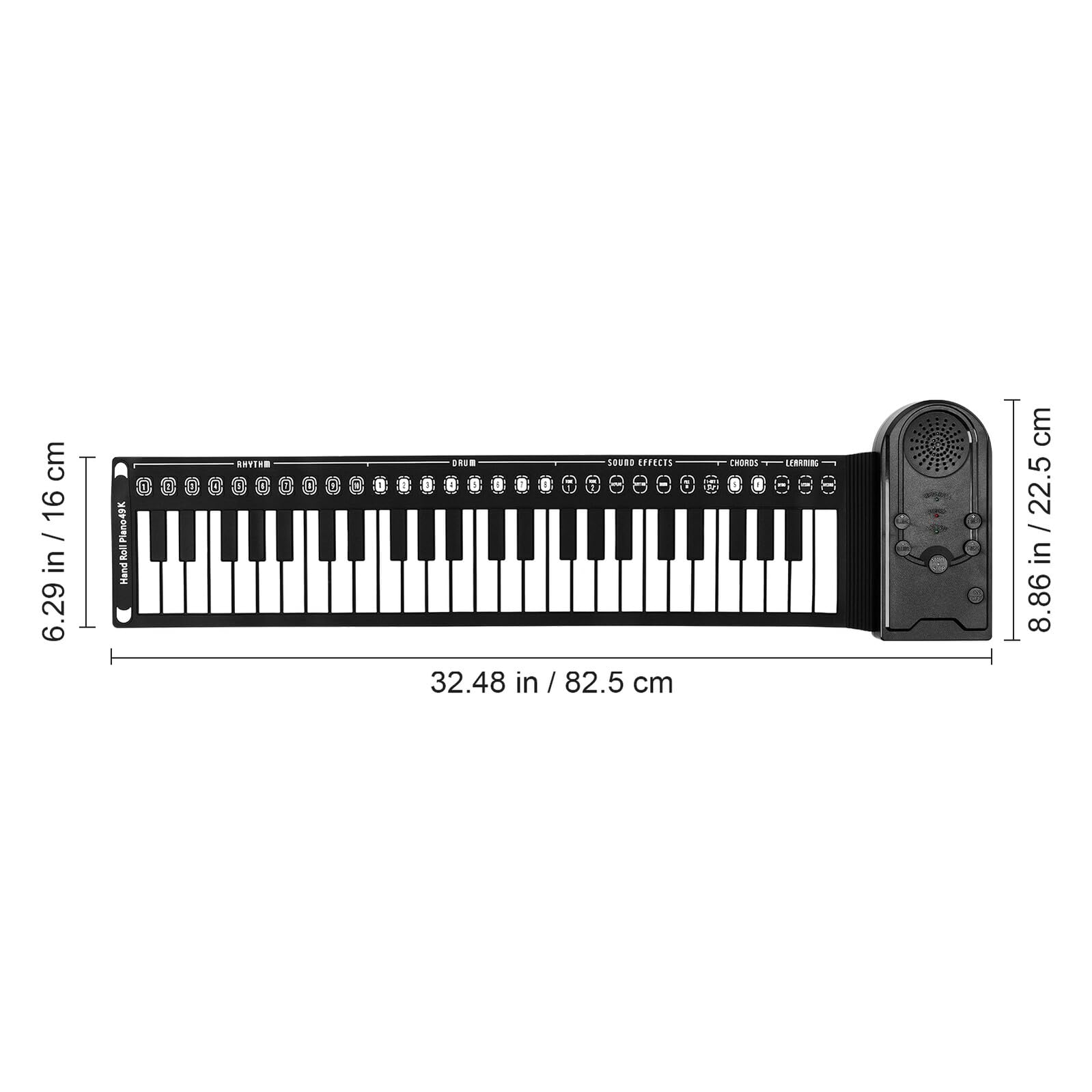 Zerodeko Pianoforte Digitale Pieghevole Tasti Funzione Registrazione e Altoparlante Integrato Tastiera Portatile Per Ragazza e Principianti