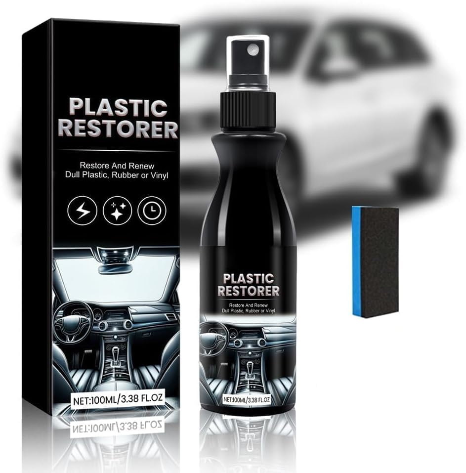 Ceramic Plastic Restorer for Cars – Hydrophobic Trim Coating, Black Plastic Interior Scratch Remover,refurbish Agent for Exterior Durable Crystal Coating for Long-Lasting Shine-image-18