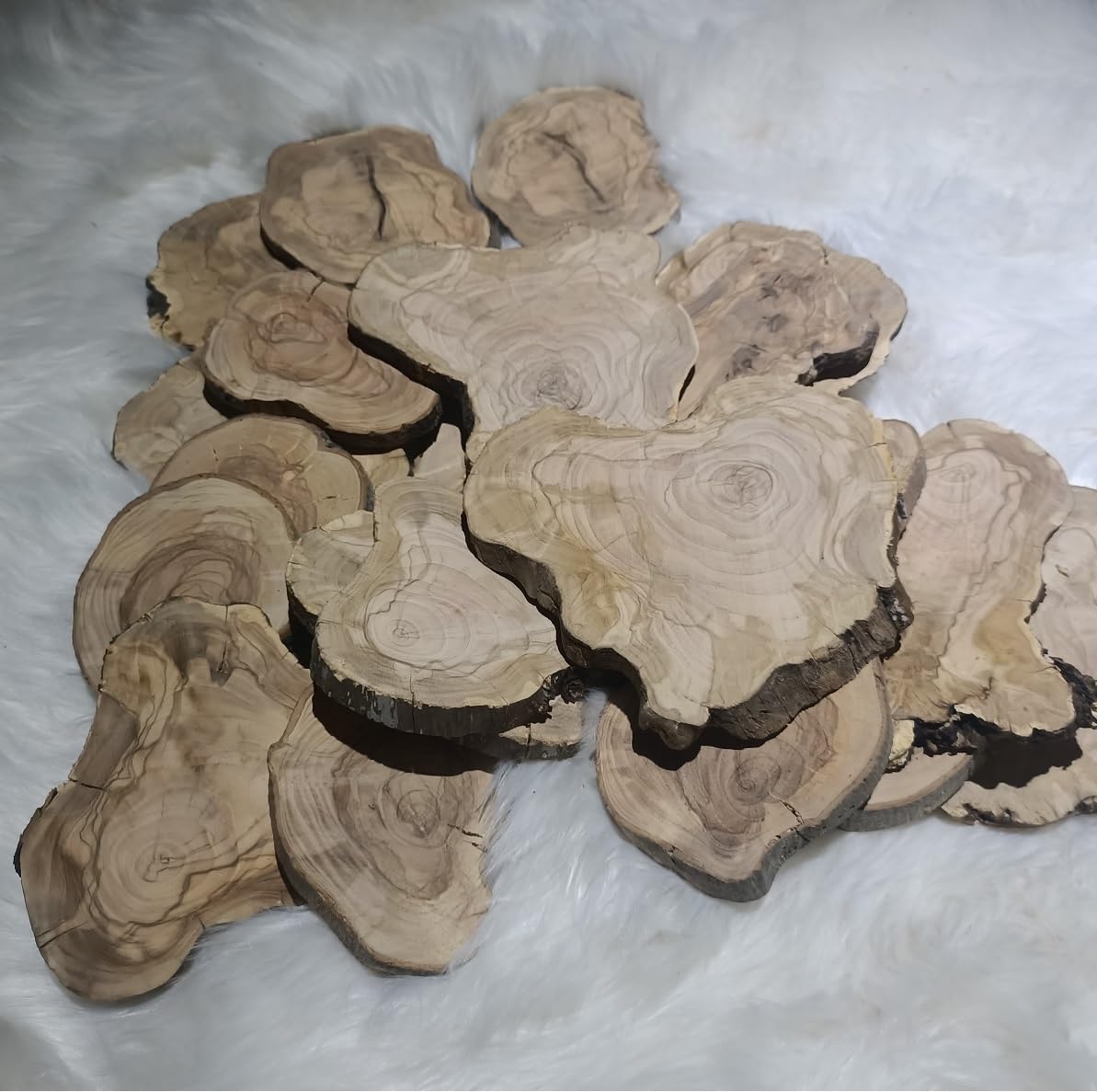 Olive Wood Slabs for Epoxy Resin Craft, 40-50 Pieces, 15 Lbs, Rectangular, 1 Inch Depth