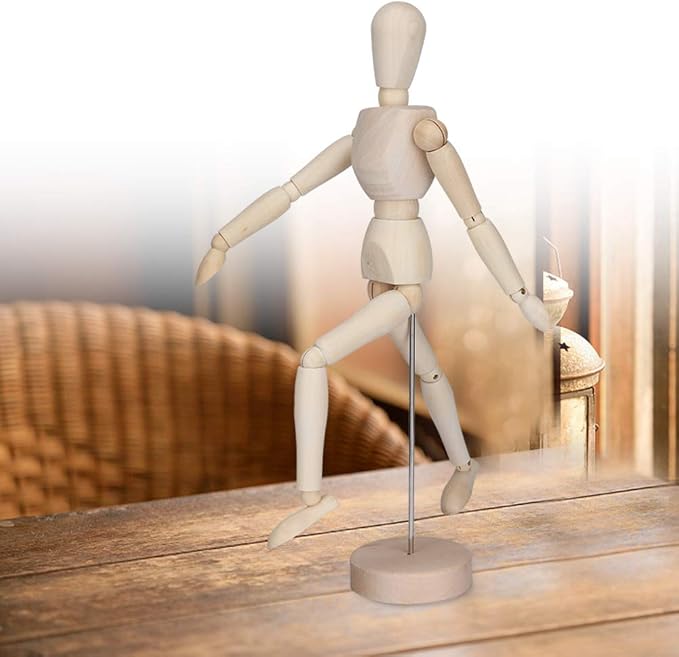 Maniquí de Madera Articulado para Dibujo con Base miniatura 5