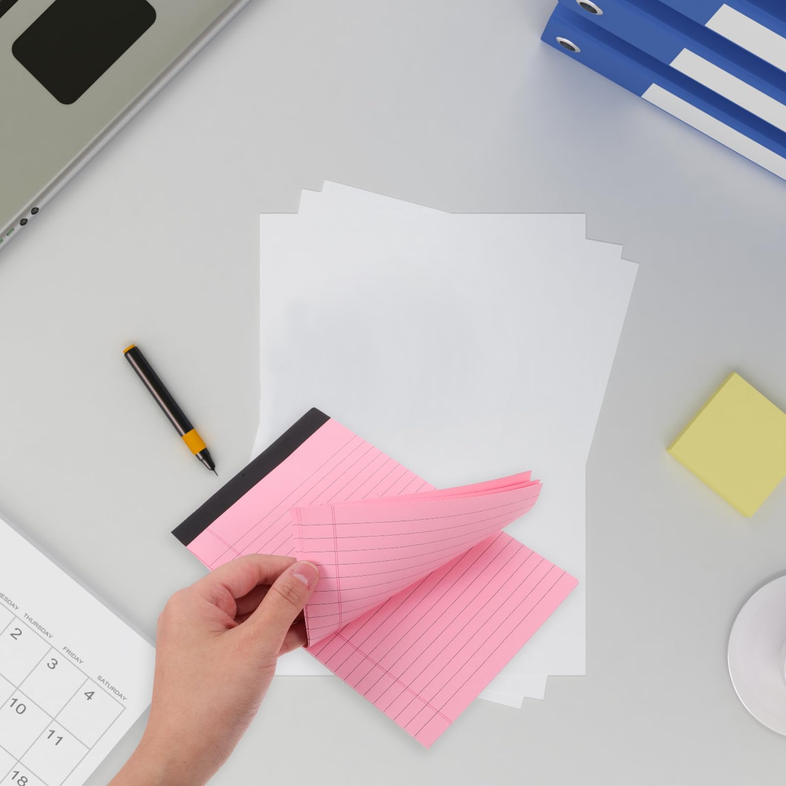 Legal Pad A5 Rosso in Carta 4 Pezzi, Lined Notepad | Quadernoni, Taccuino Appunti, Blocchi per Scrivere, Quaderni Appunti, Decorazioni Scuola