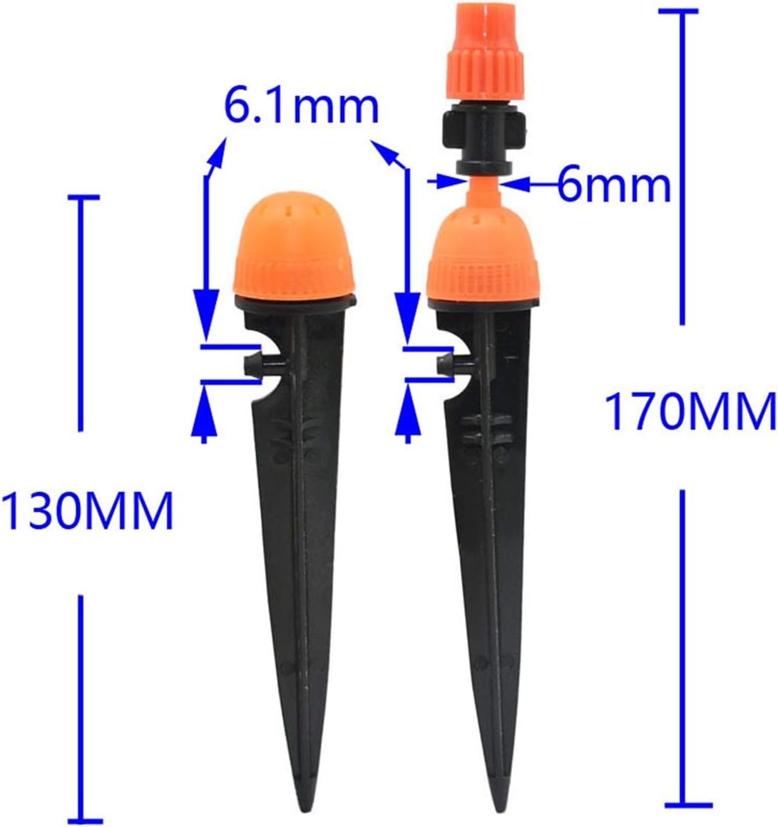 Gardening Watering System Tools 50 Orange 360-degree Sprinklers, Adjustable, with Supporting Dripper Mist Nozzles, for Garden Irrigation (Color : B)