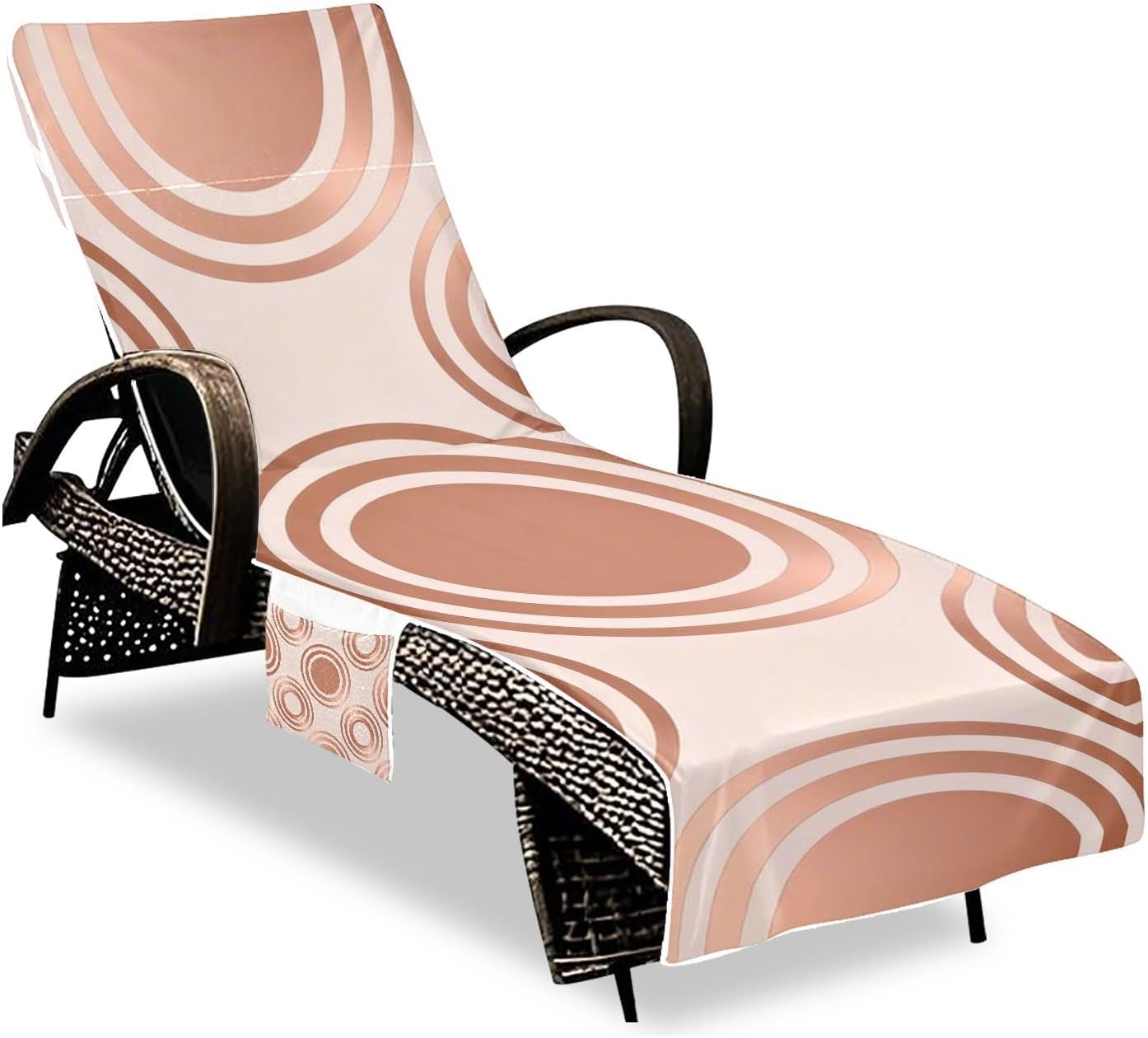 Rose Gold Bubble Chaise Lounge Cushion Covers Waterproof Patio Chaise Lounge Slipcover for Pool Sunbathing Beach Garden, 85" X 30" para muebles de