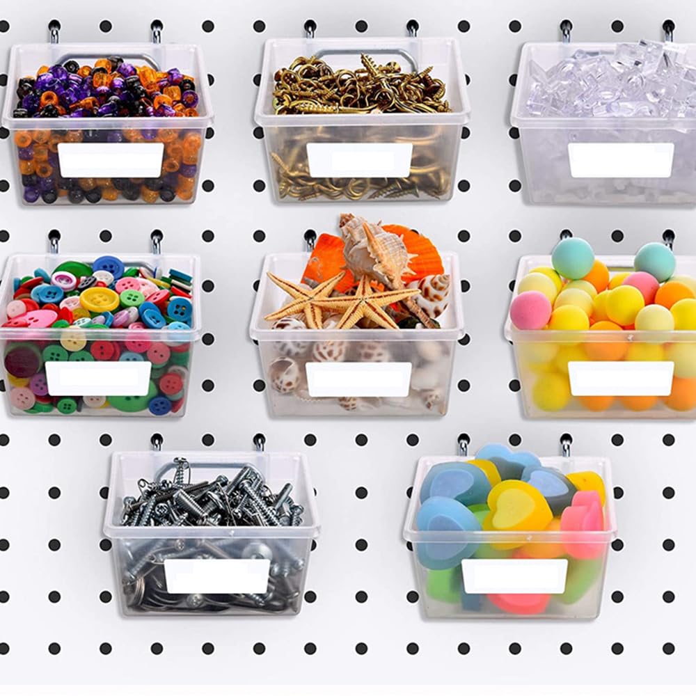 6 ganci per pannello forato, in metallo, 5 cm, resistenti, accessori per pannello forato per garage, ufficio, officina, banco da lavoro
