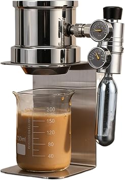 Professional Pneumatic Espresso Machine Stainless Steel Fast Extraction Coffee Maker w/Pressure Gauge & Relief Valve for Home, Commercial UseFull set