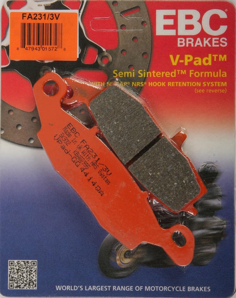 EBC Brake Pads V-Series Fits: Compatible with Kawasaki VN1600A Compatible with Vulcan 1600 Classic,VN1600B