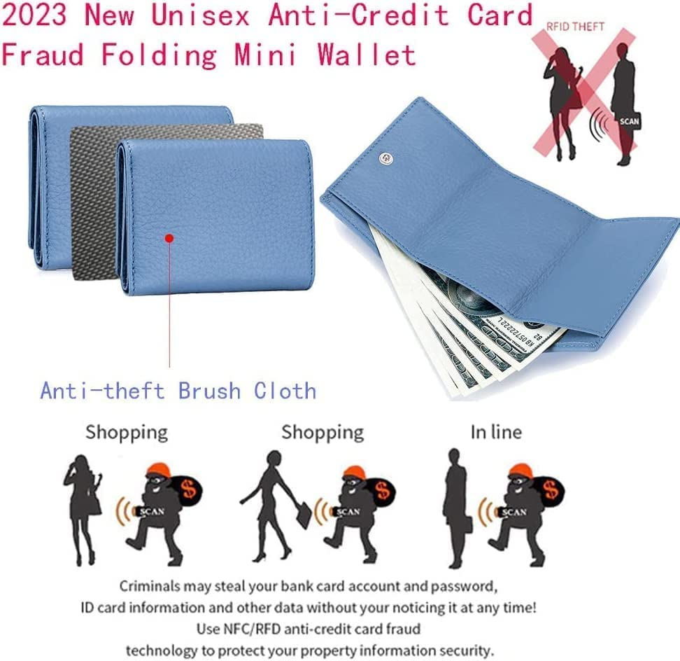 Wallet, Long Wallet,Womens Wallet,Money Clip Wallet,New Unisex Anti-Credit Card Fraud Folding Mini Wallet, Women's Foldable Short Wallet, Vegan Mini Wallet for Women,(J)4