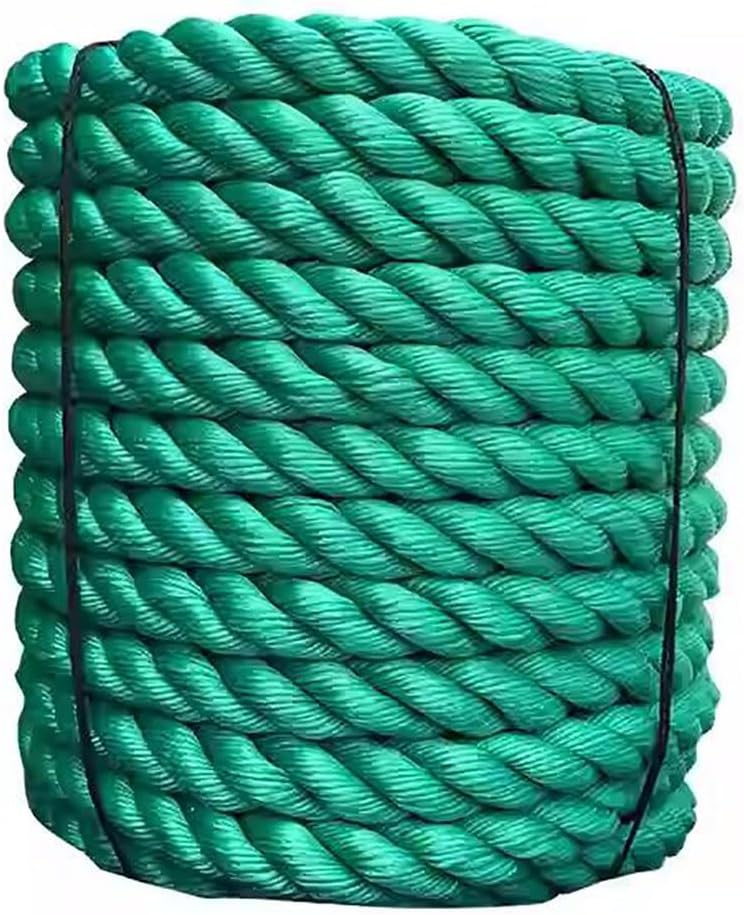 Outdoor 3-Strand Braid Rope for Marine Hunting Boating Fishing Rafting Camping Hiking Anchor Mooring Floating Dock Lines Kayak Canoe Swing Knotting Hanging(1/4" x164')