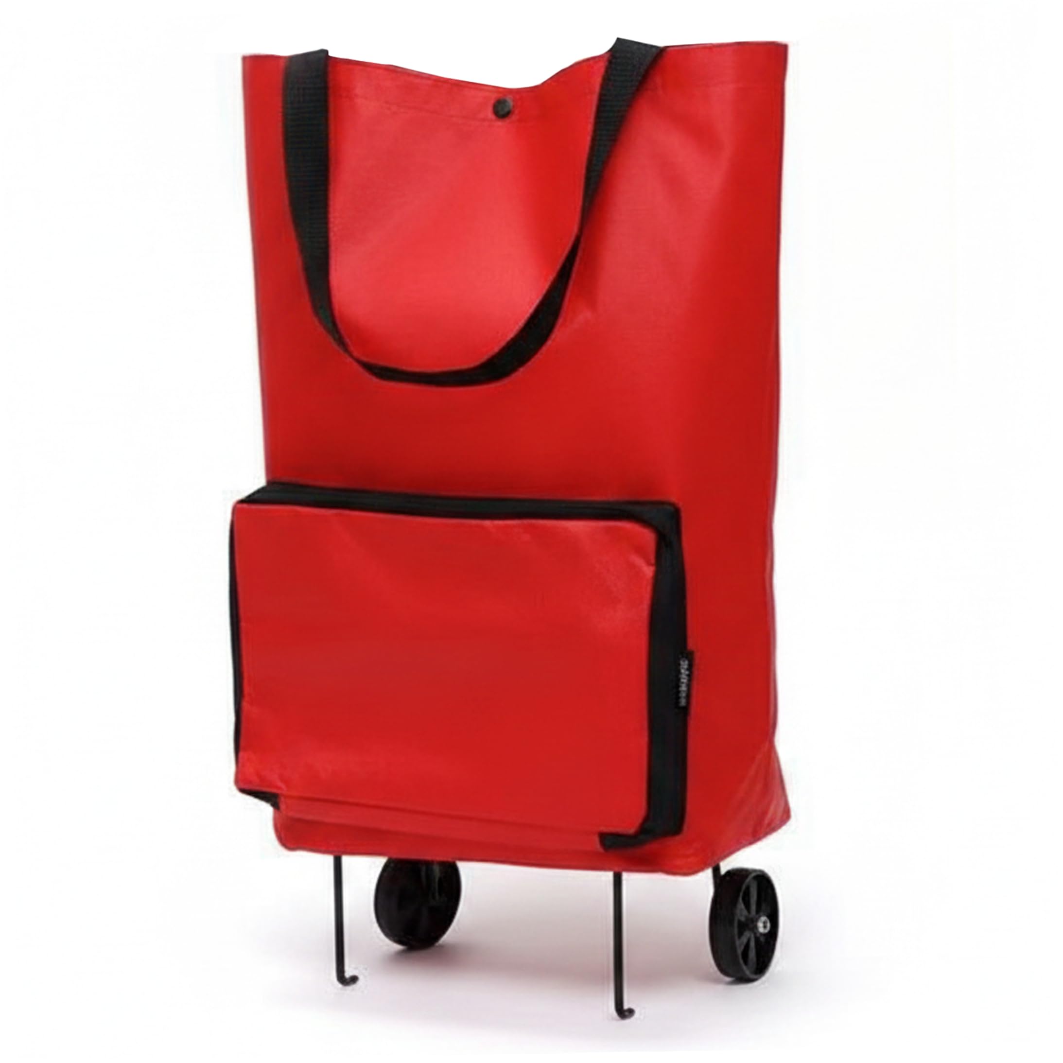 Ameble Shopping Trolleys, Folding Shopping Trolley, Foldable Trolley Cart With Wheels, Waterproof Oxford Cloth Grocery, Red trolleys, folding, foldable, cart, grocery