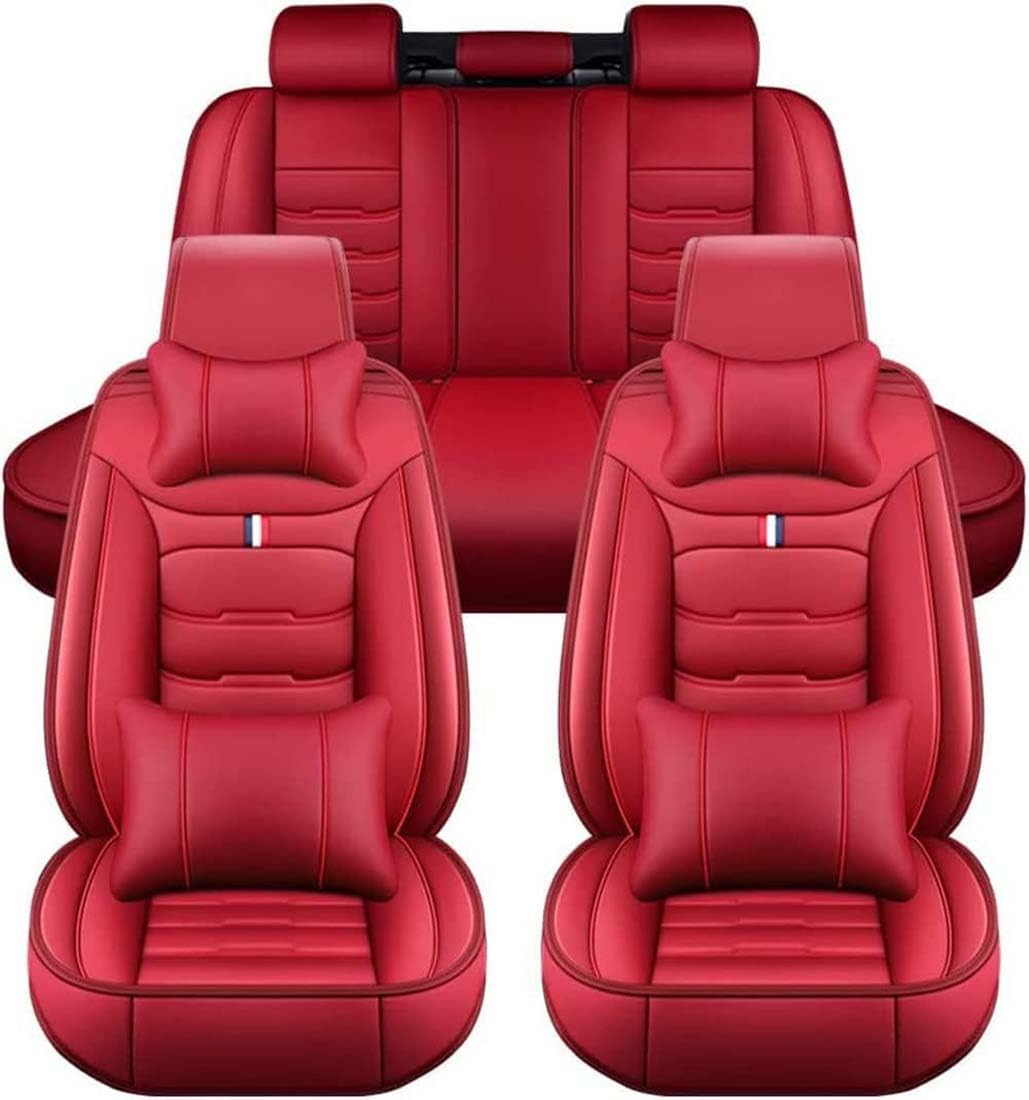 Funda de Asiento Completa para automóvil para Peugeot 2008 2013-2020,Protector de Asiento Trasero Delantero de Cuero PU Accesorios Interiores,C