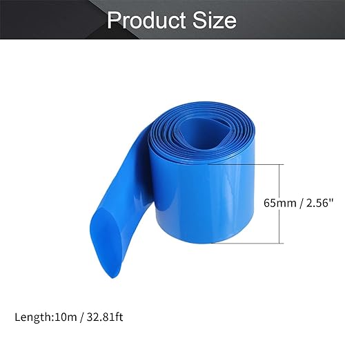 Miniatura 2 de Othmro Kit de tubos termorretráctiles de batería de 8.2 pies, tubo termorretráctil de PVC de aislamiento de ancho de aplanamiento de 2.56 pulgadas,