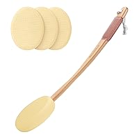 Vista 8 de AmazerBath Aplicador de loción para espalda, pies, 4 almohadillas de repuesto con mango curvado de 17 pulgadas, aplicador de protector solar