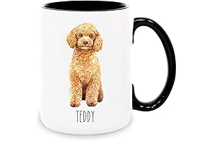 Poodle Custom Coffee Mugs with Name for Dog Mom Dad - Personalized...