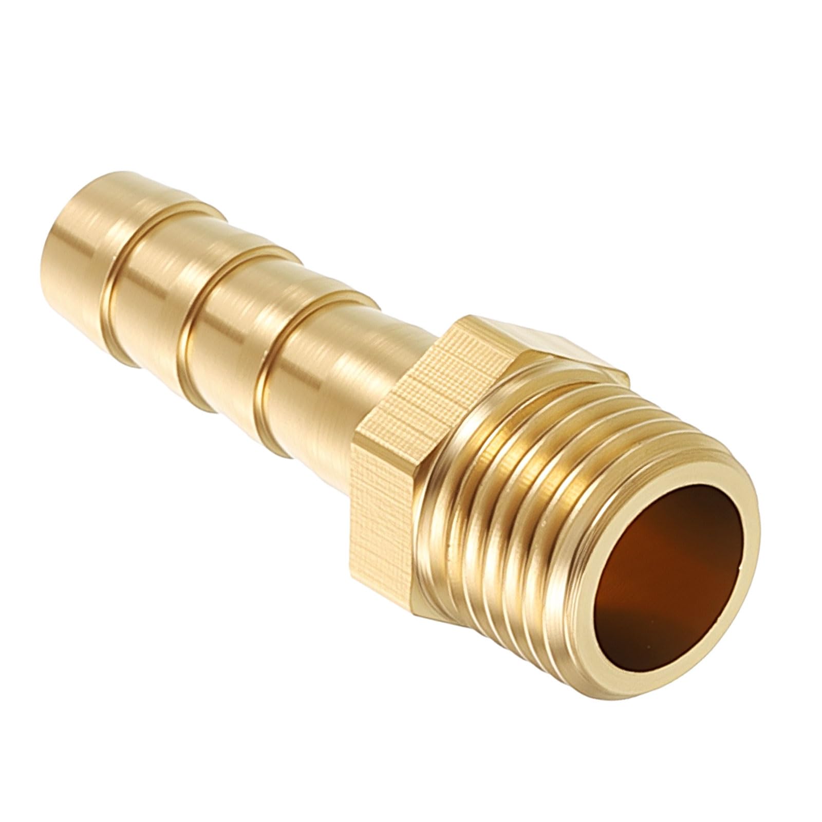 Kozelo Pack of 1 Brass Hose Barb Fittings Adapter Connector 6mm Hose Barb to M10x1 Male Fittings for Home Machines, Massage Bathtubs, and Irrigation Systems — image 1