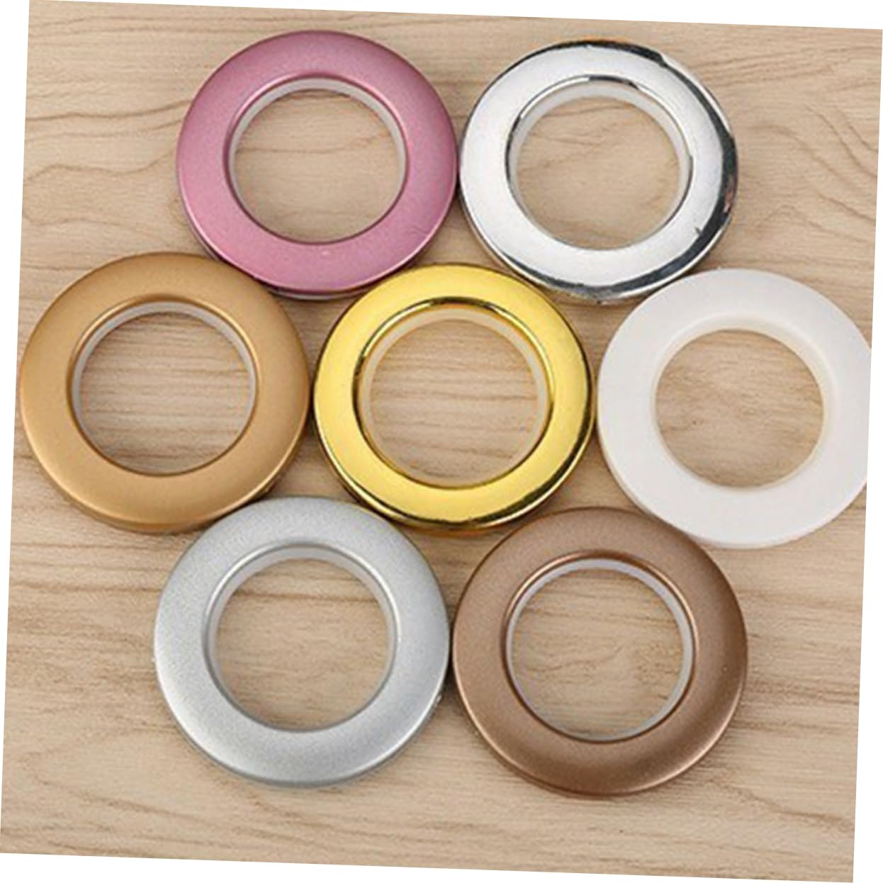 Lot de 80 Œillets De Rideaux pour Tringle À Rideau Accessoires en Plastique pour Chambre À Coucher