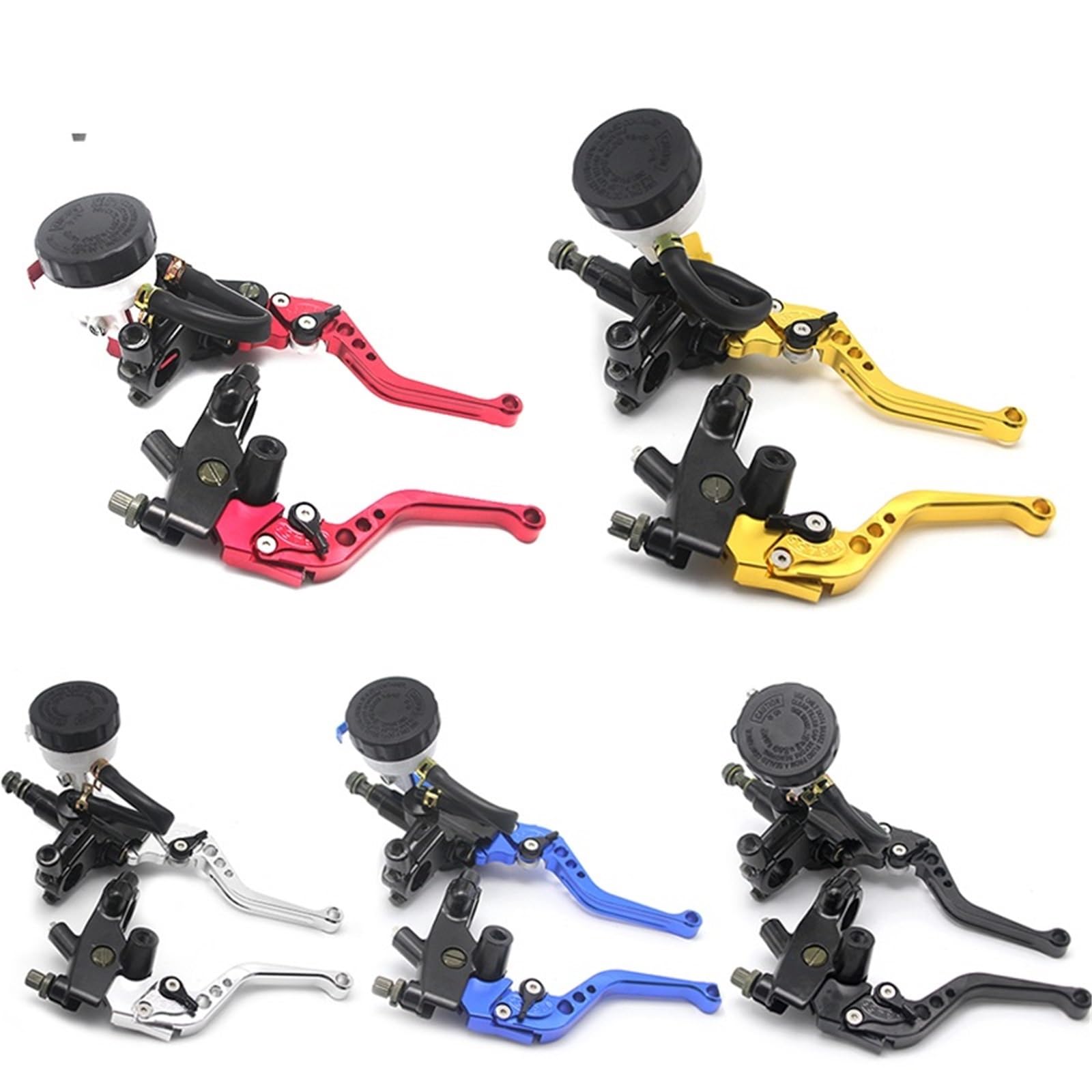 dźwignia sprzęgła Pasuje do Honda pasuje Kawasaki KLX 7/8 "22mm motocykl sprzęgło hamulca główny cylinder hamulcowy zestaw dźwigni zbiornika płynu(Black set)