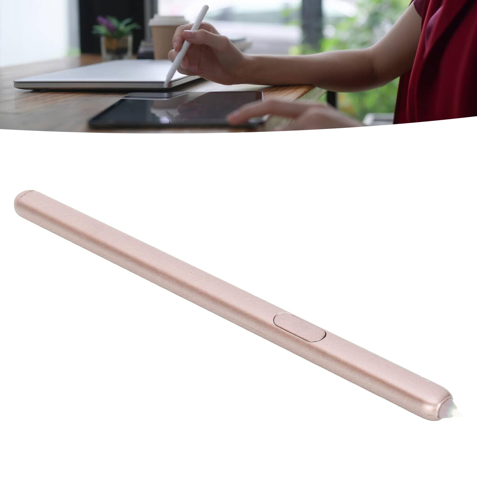 Matita Stilo, Lunga Durata 2 Pezzi Penna Stilo Risposta Rapida Leggera con 5 Punte per Tab S6 SM‑T860 SM‑T865 (Rosa Rossa)