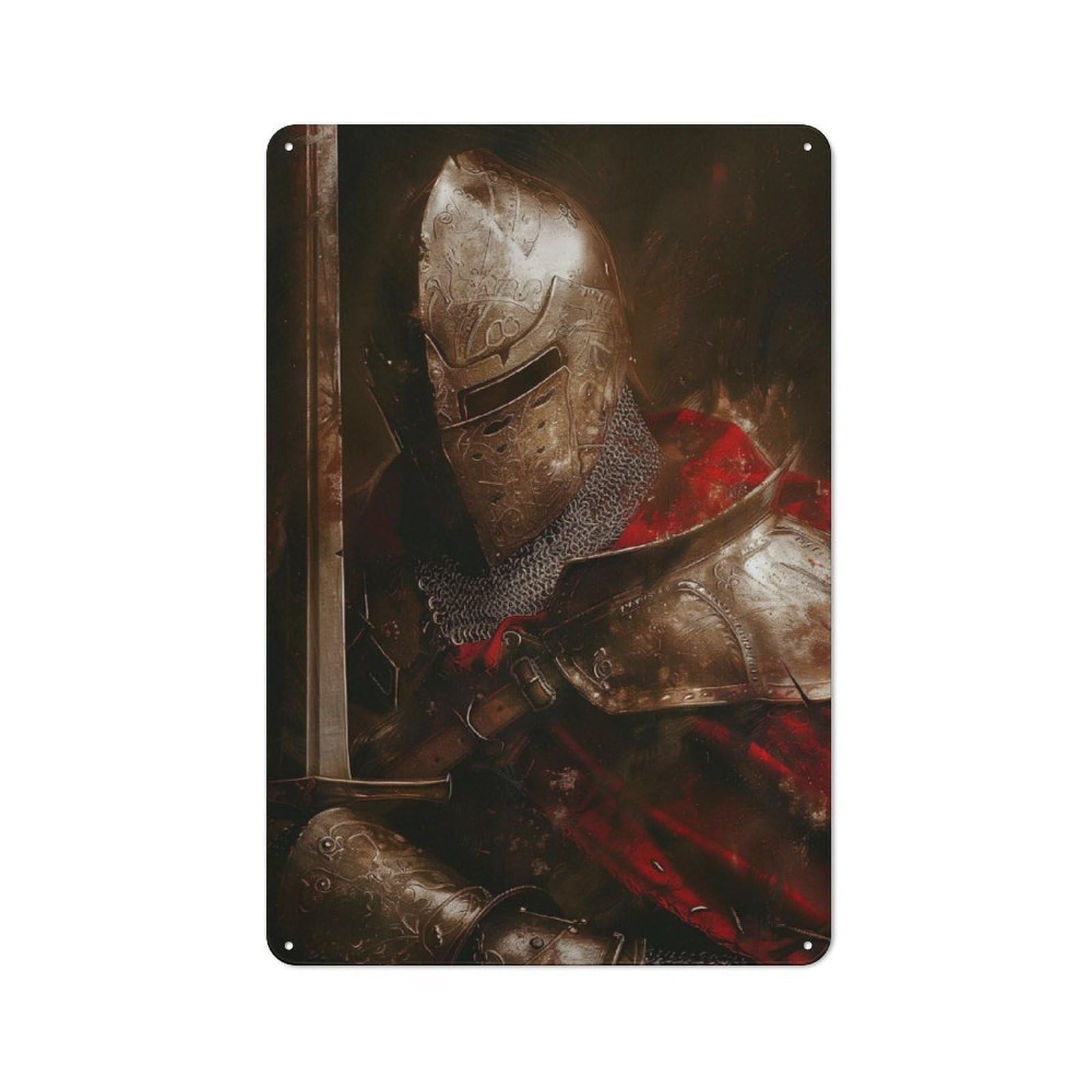 Junmoney Ready To Defend Vintage Metal Plaque 30X20cm, Diner Style Decor For Coffee Bar, Kitchen, Bistro Or Tea Corner