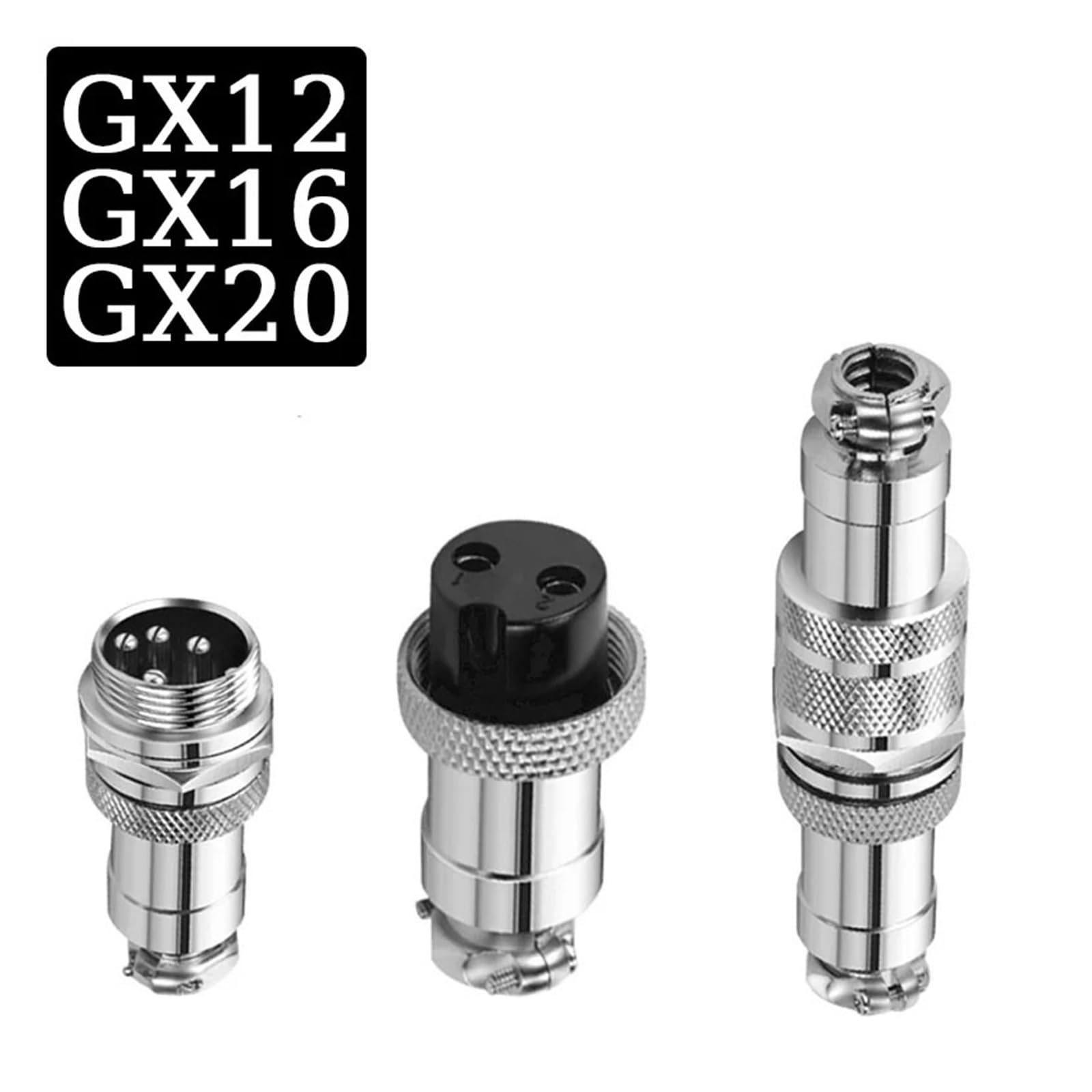 5/10/20 Set GX12 GX16 GX20 Connettore di aggancio 2 3 4 5 6 7 8 9 10 12 14 15 Pin Maschio Femmina Presa Aviazione Connettore circolare(GX16,5 Sets(Male Female),10P)