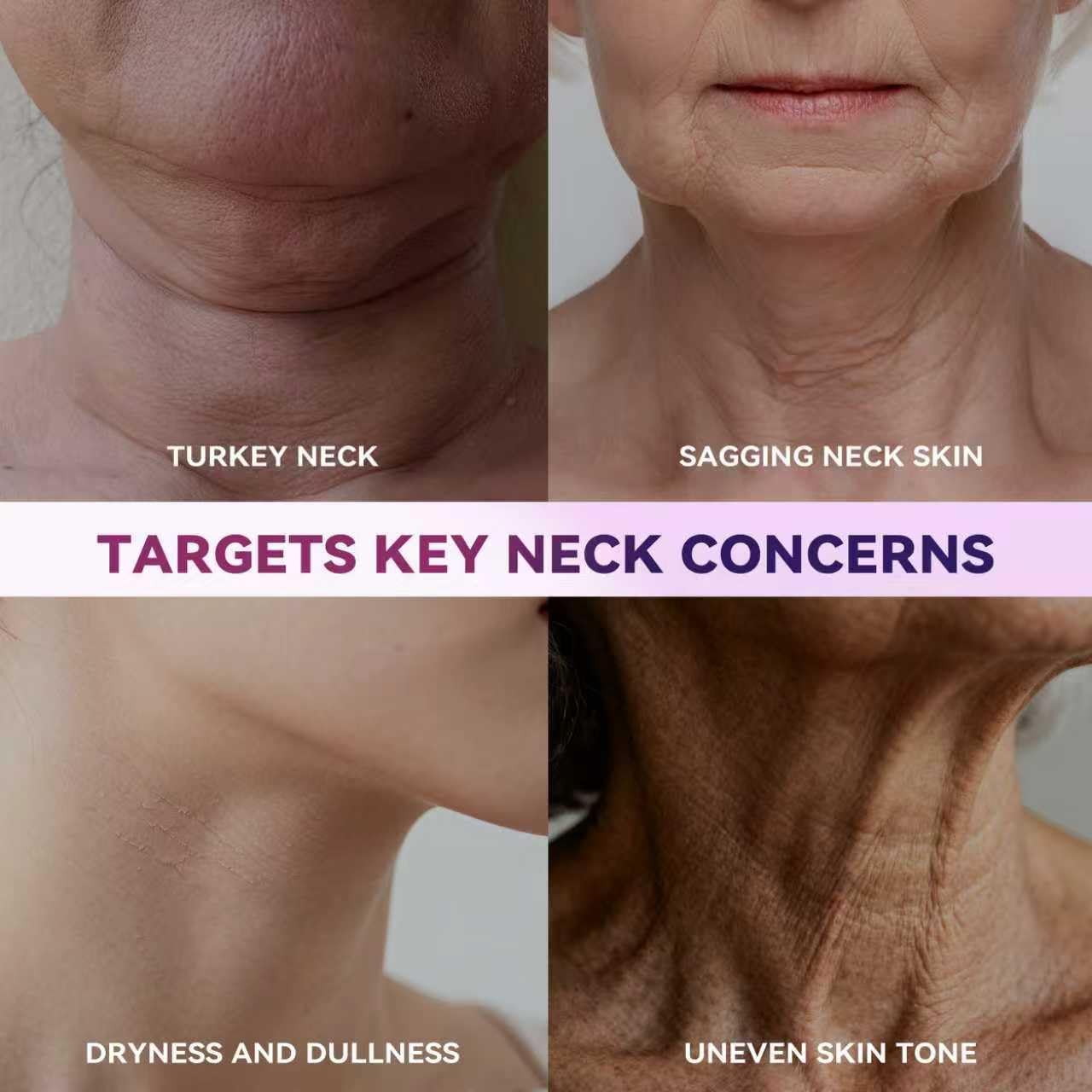 Neck Firming Cream with Roller-4.3 Fl Oz, Anti-Aging Neck & Chest Cream with Multi-Peptide, Retinol, Collagen, Hyaluronic Acid，Moisturizing and Anti-wrinkle, Skin repair, Smooths Wrinkles - Image 3