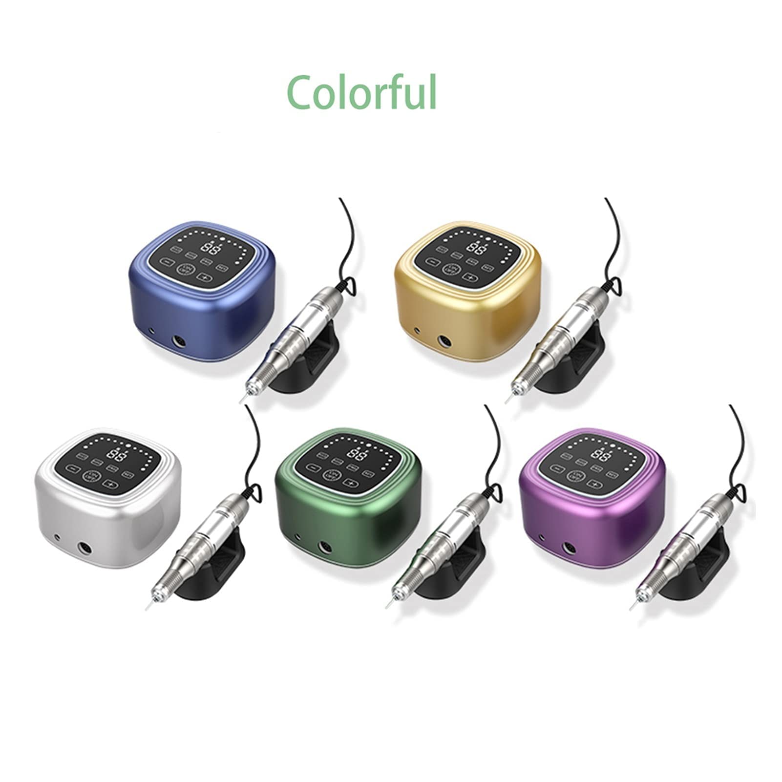 Limas de uñas eléctricas Torno de uñas 75 W 35000 RPM Taladro de uñas eléctrico Potente máquina de manicura Fresadora de uñas de Alta Velocidad Lijadora de uñas