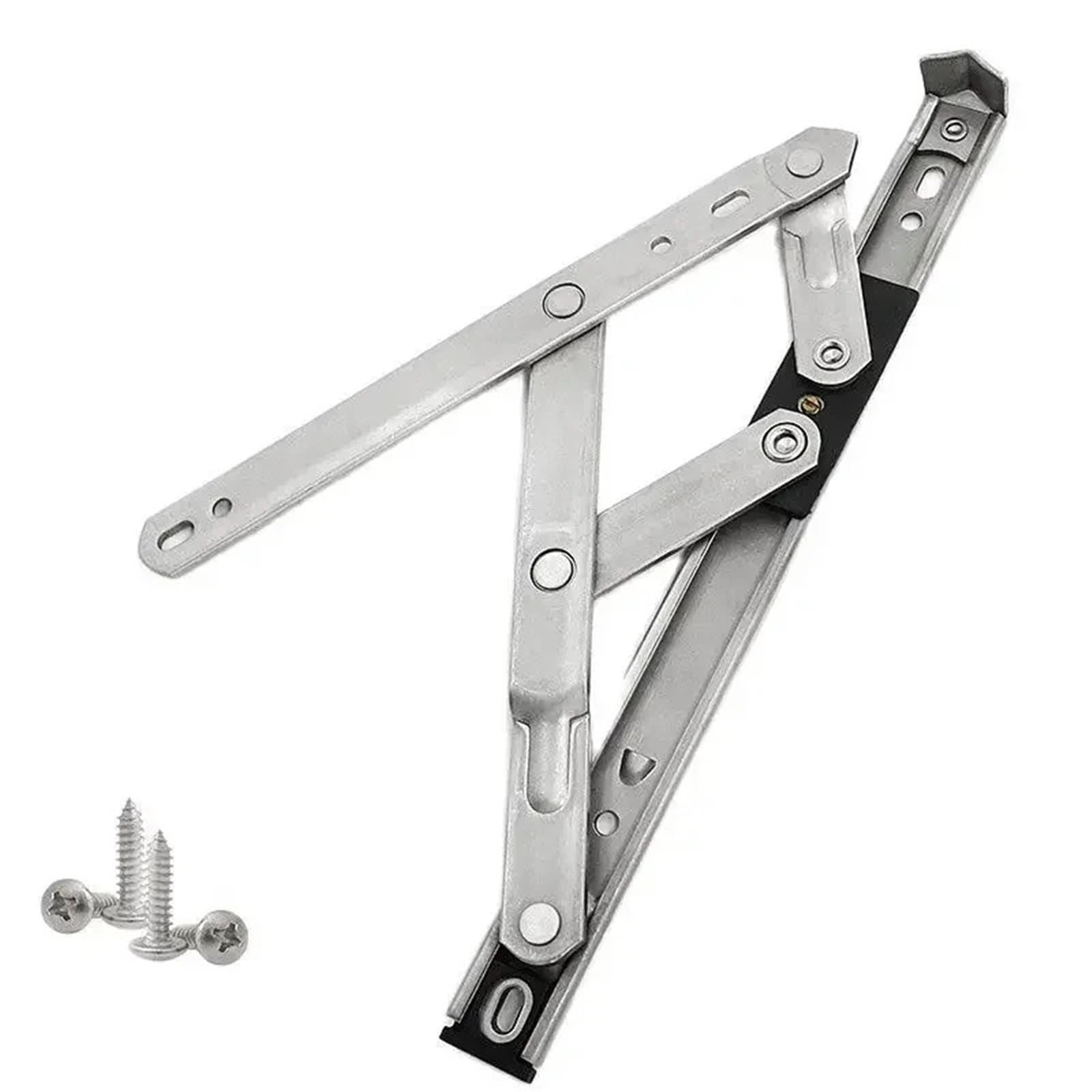 Window Hinge Stainless Steel Four-Link Slide Stay Flat Open Doors and Window Stopper Bracket Door Hinge Window Fittings Support(A2)