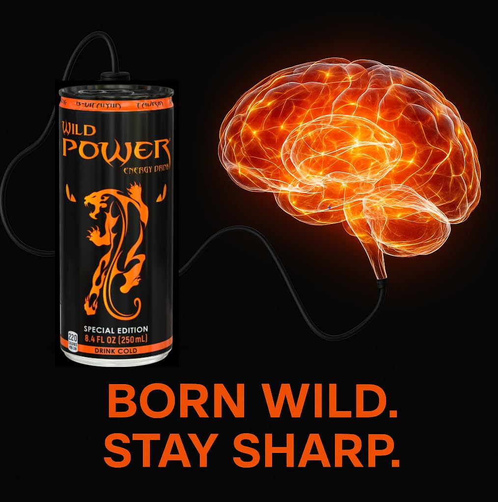 Wild Power Special Edition Energy Drink, 8.4 fl oz (250 mL) Slim Cans, 24 Pack
