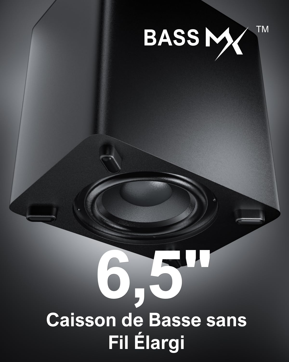 ULTIMEA Barre de Son 7.1ch, Système de Son Surround Virtuel pour TV, Contrôle par App, 4 Haut-parleurs Surround Filaires, Soundbar TV avec Caisson de Basses sans Fil, Home Cinéma, Poseidon D70