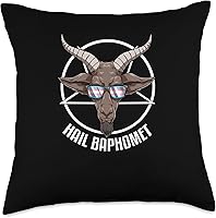 Vista 1 de T-Shirts and Gifts Baphomet Transgender Transgender Baphomet Devil - Almohada gótica, 18 x 18 pulgadas, multicolor