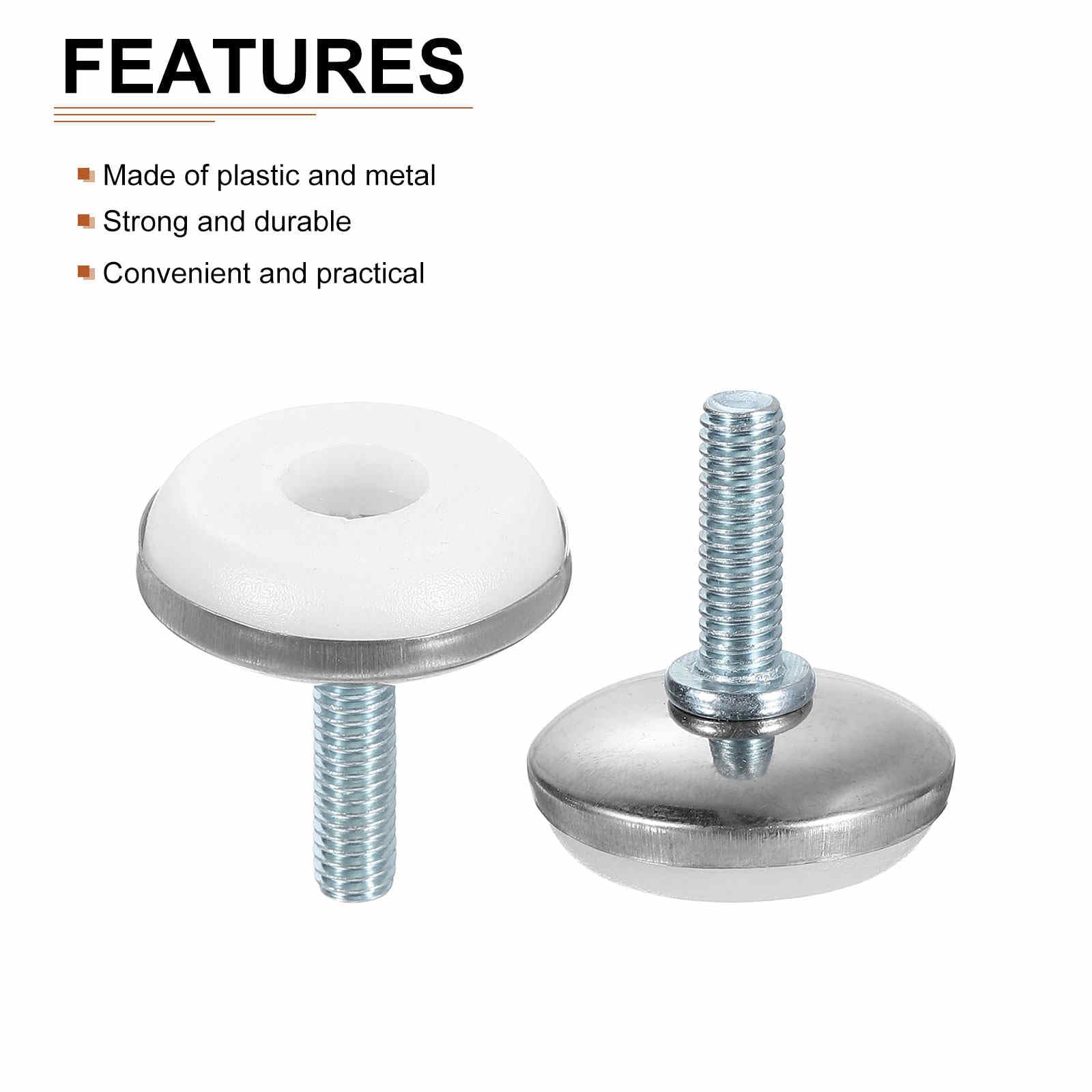 DTGN M6x20x30(DxLxOD) Screw on Furniture Glide Leveling Feet, 12Pack, Good for Furniture - Image 3