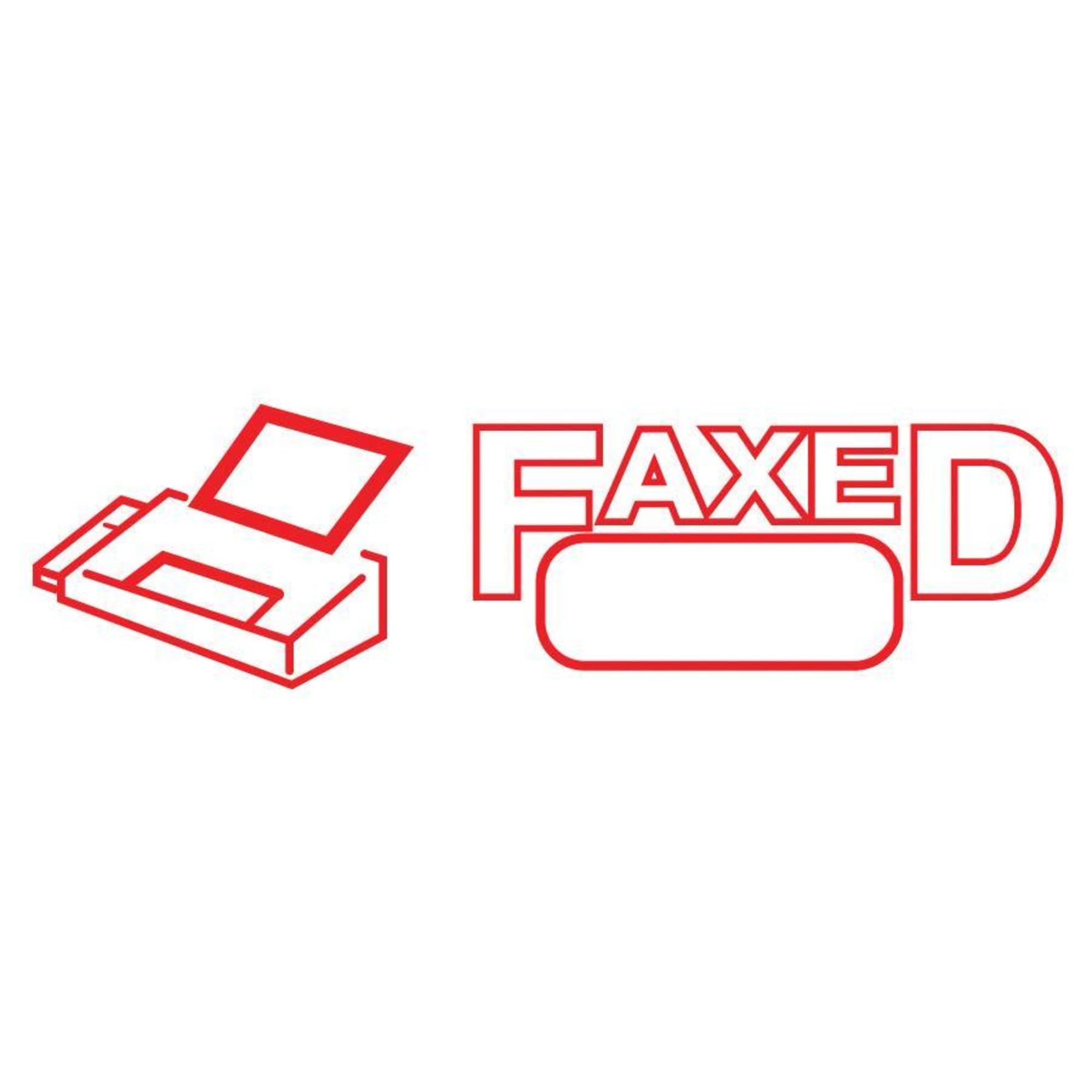 ACCU-STAMP2 Message Stamp with Shutter, 1-Color, FAXED, 1-5/8" x 1/2" Impression, Pre-Ink, Red Ink (035583) - Image 3