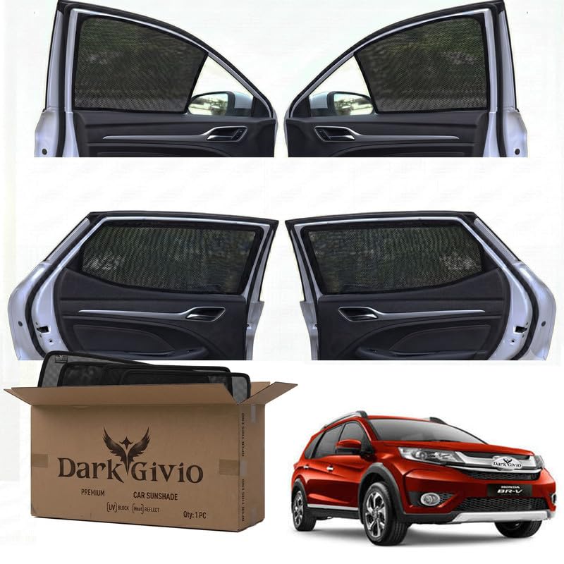 Image of Car Window Sun Shade Protector for B RV | Exact Fit Non-Magnetic Half Cut Sunshade (Set of 4 /6) | UV Blocker Side Window Car Curtains & Interior Accessory