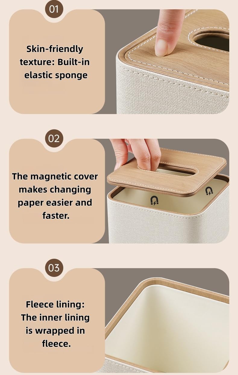 Amazon｜ウェットティッシュ ケース マグネット式木製トップ付き